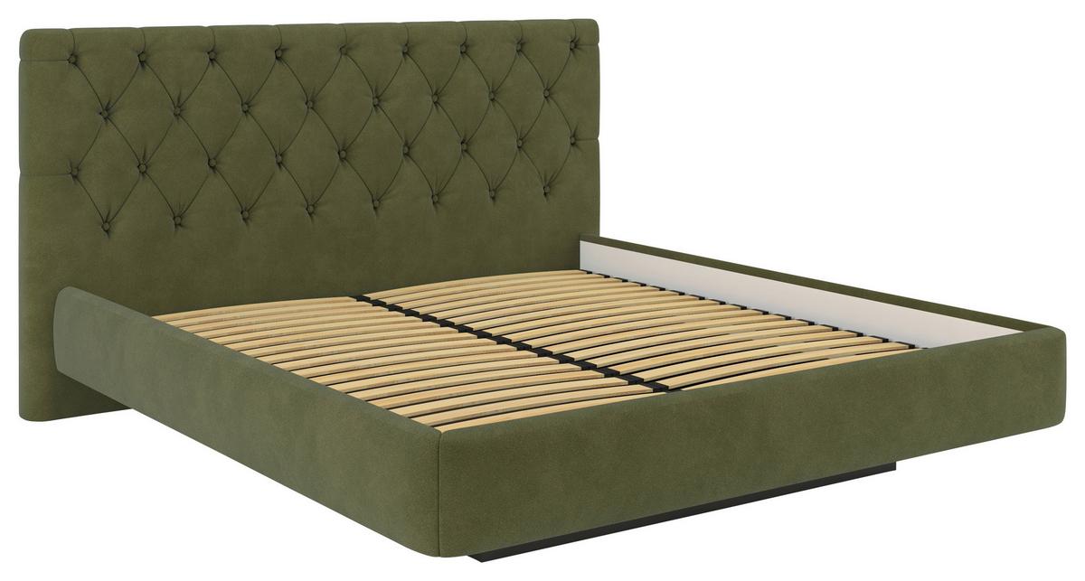 Tapecirani Krevet Pedro - zelena/crna, Moderno, drvni materijal/metal (160/200cm) - Mömax