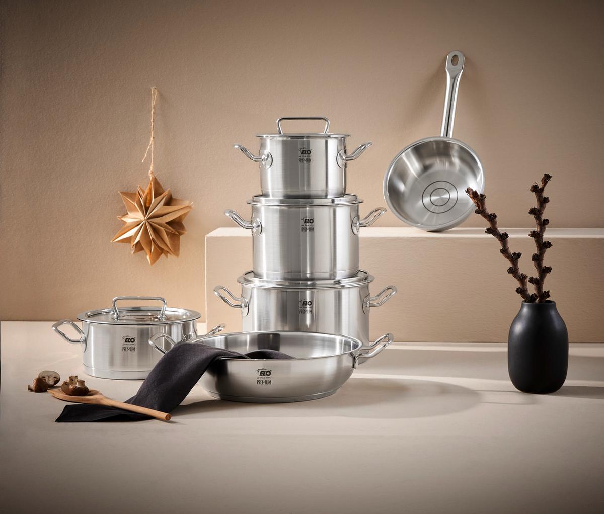 ZESTAW GARNKÓW 40905 ELO - kolor srebrny/kolor stalowy, Design, metal/szkło - ELO