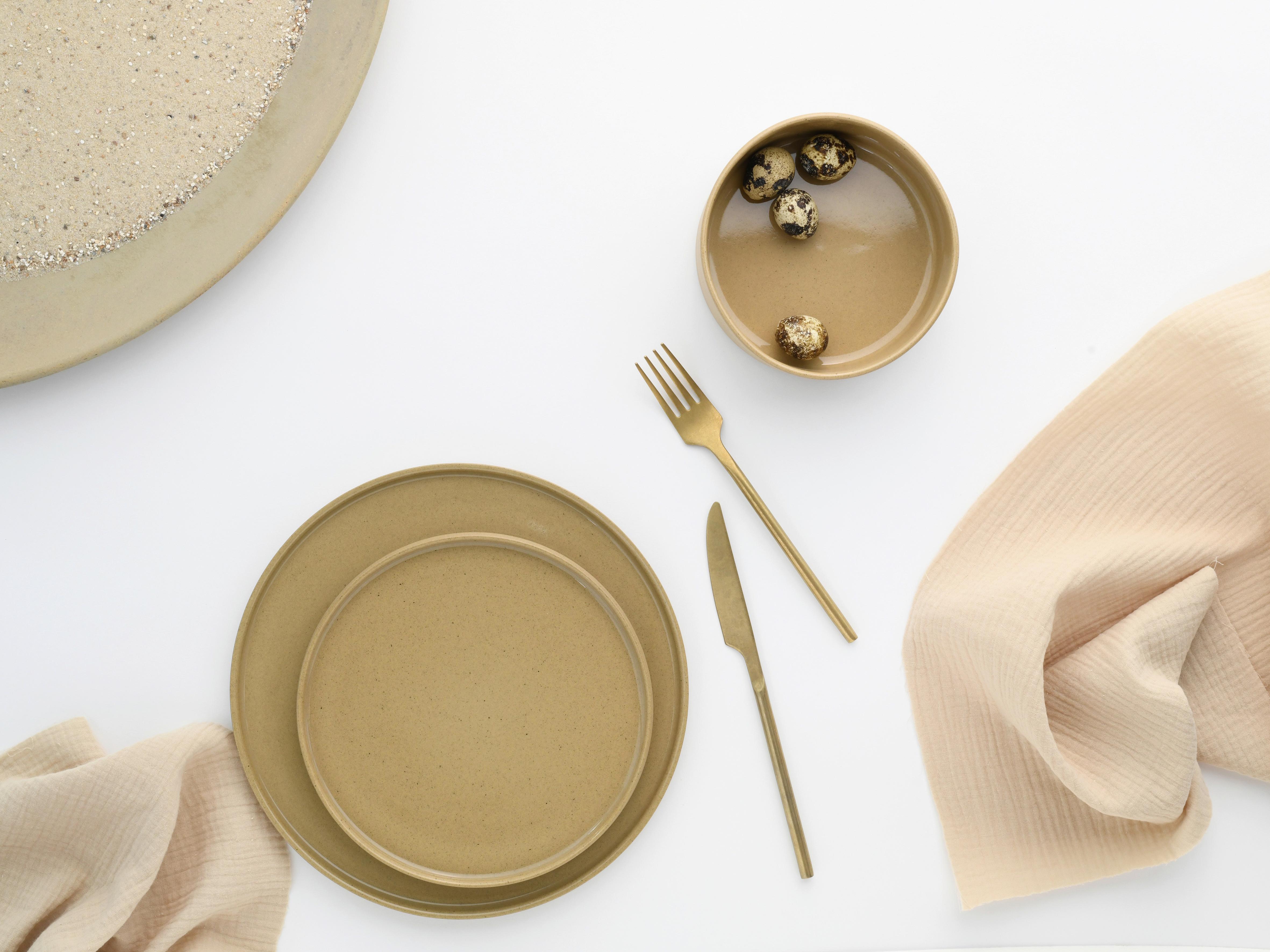 Set Krožnikov Futuro Sand, 4-Delni - bež, Basics, keramika (26cm) - Creatable