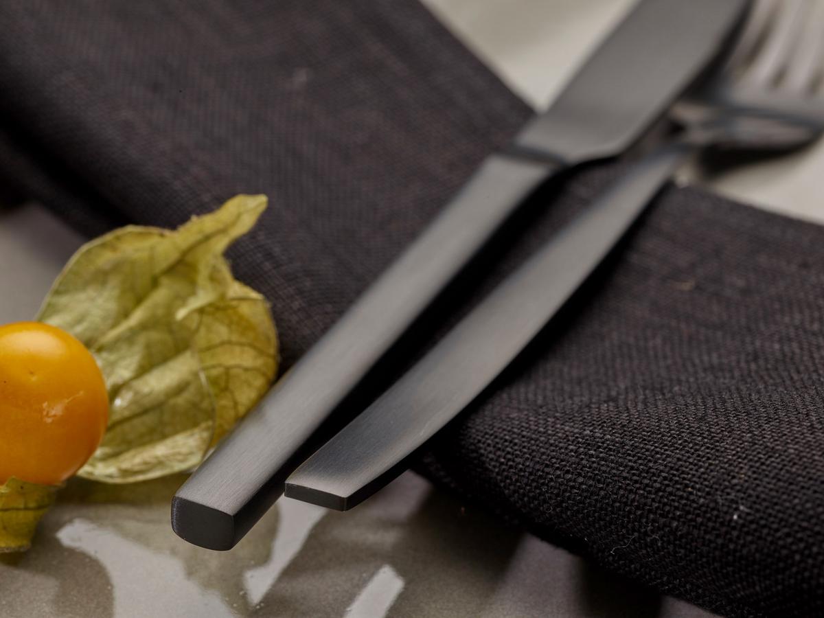 Jedilni Pribor Positano, 30-Delni - črna, Design, kovina - Echtwerk