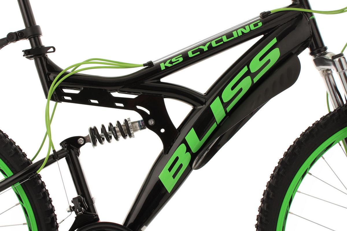 Mountainbike Fully 26" Bliss Grün RH 47cm - Schwarz/Grün, Basics, Metall - Atrigo