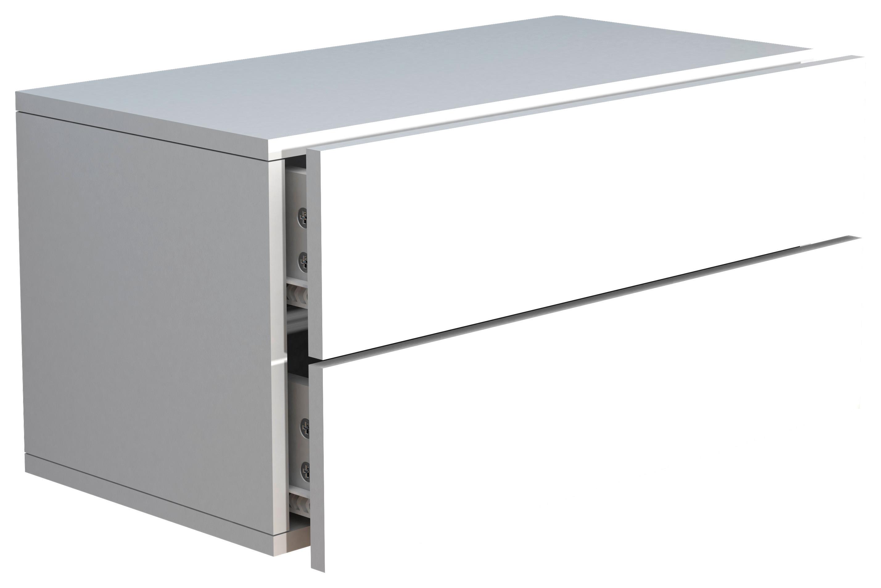 Nočna Omarica Usal L 60, Bela - bela, Moderno, leseni material (60/30/32cm) - MID.YOU