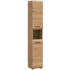 Hochschrank Ice Eiche Artisan - Schwarz/Eiche Artisan, Basics, Holzwerkstoff/Kunststoff (30/185/30cm) - MID.YOU