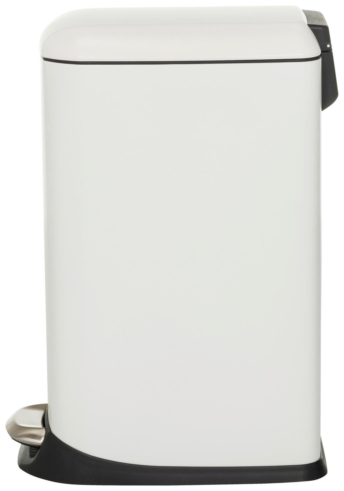 Koš Za Smeti Clean Slim, Bela - črna/bela, Moderno (34/56/22cm) - MID.YOU