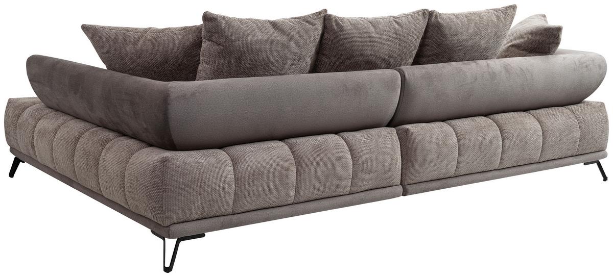 Ugaona Garnitura Largo N - crna/sivobraon, Moderno, tekstil/metal (262/184cm) - Modern Living