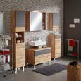 Hochschrank Eichefarben/Anthrazit - Chromfarben/Eichefarben, MODERN, Holzwerkstoff/Metall (35/194/33cm) - Premium Living Hochschrank Eichefarben/Anthrazit - Chromfarben/Eichefarben, MODERN, Holzwerkstoff/Metall (35/194/33cm) - Premium Living