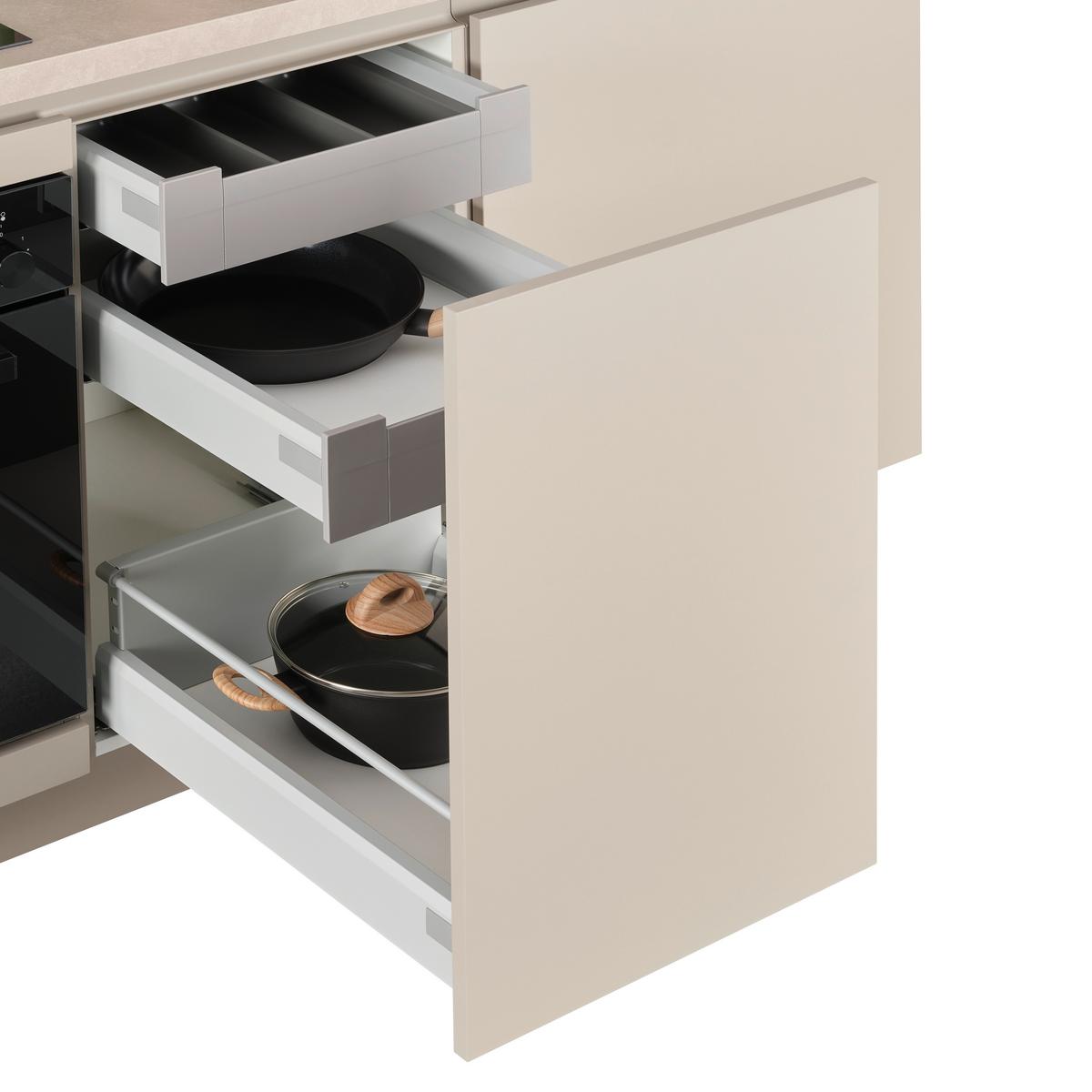 Kuhinsjki Blok Win - krem barve, Moderno, leseni material (270cm) - Express-Kuechen