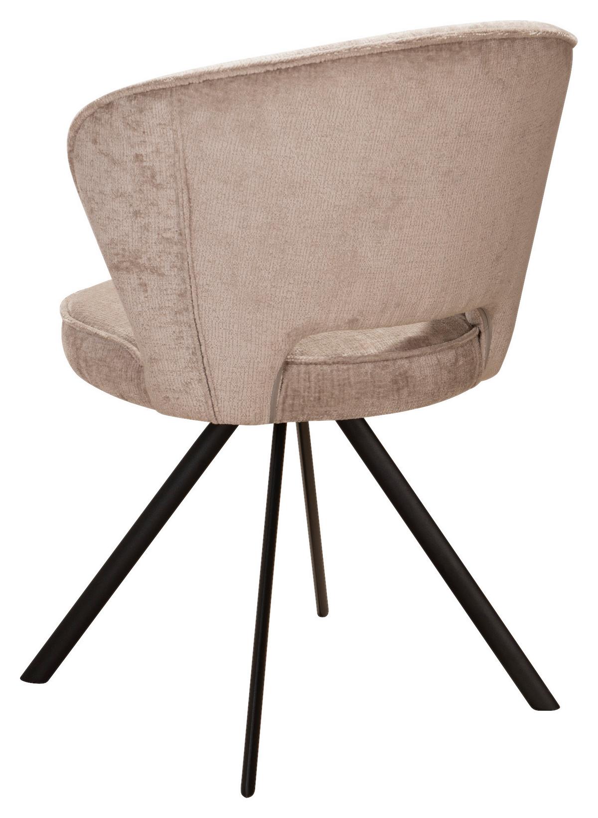 KRZESŁO KIM - czarny/taupe, Design, metal/tkanina (60/80/57cm) - Novel