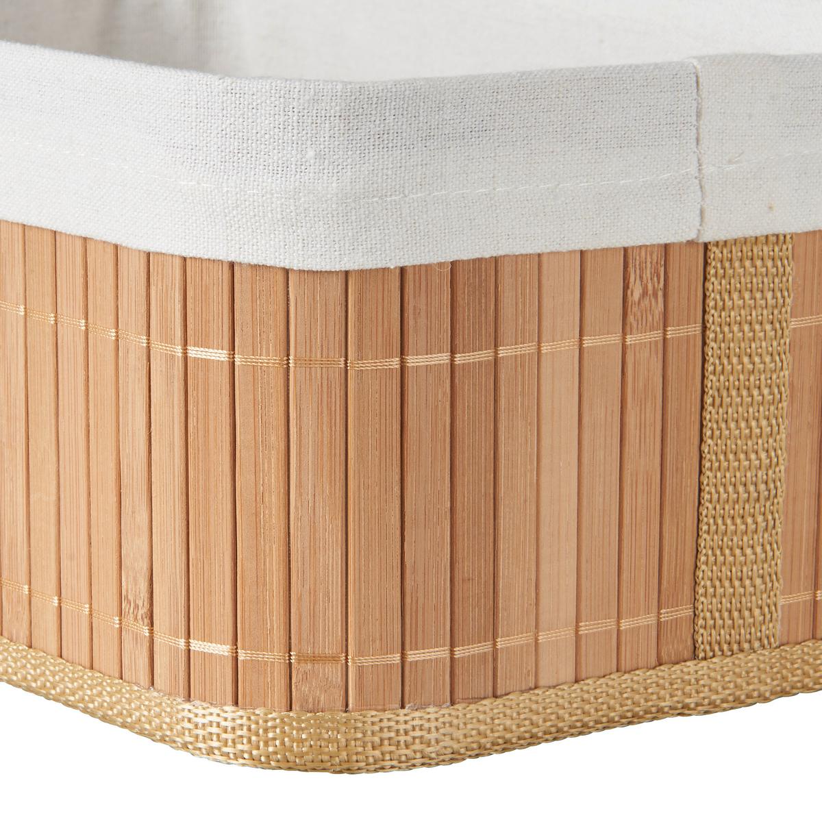 Korbset Bamboo in Beige, 3 Stück - Beige, Naturmaterialien/Holzwerkstoff - Zandiara