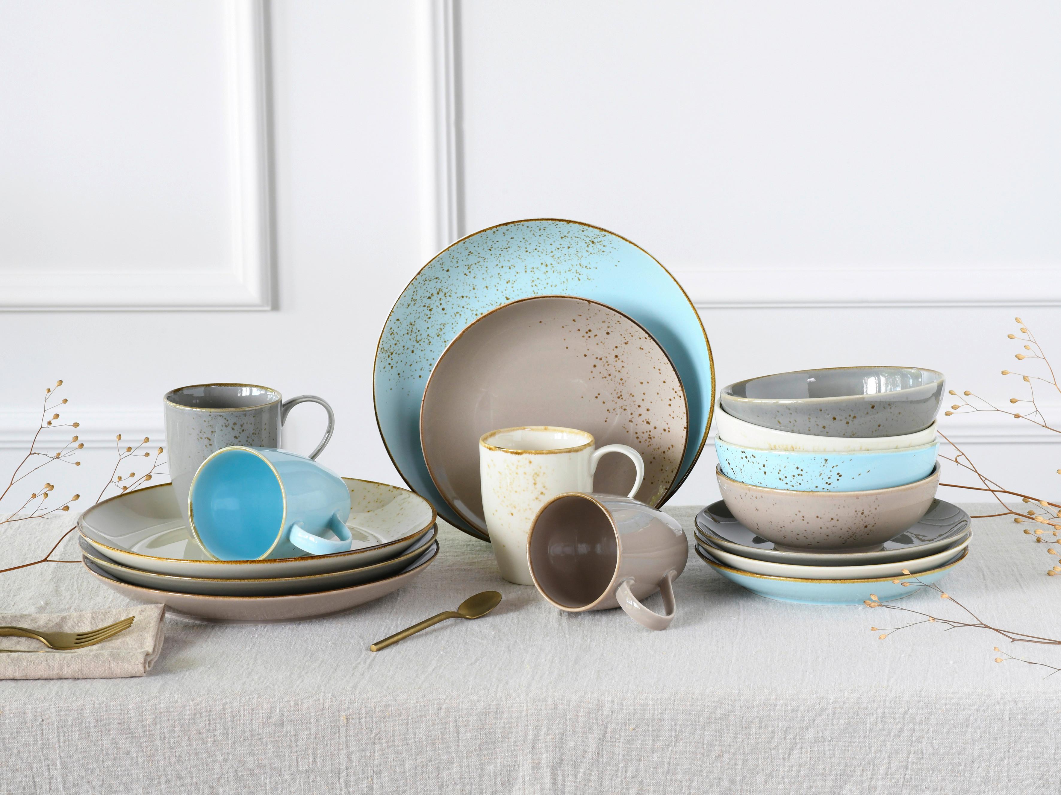 Kombinirani Servis Skandinavien, 16-Delni - večbarvno, Trend, keramika - Creatable