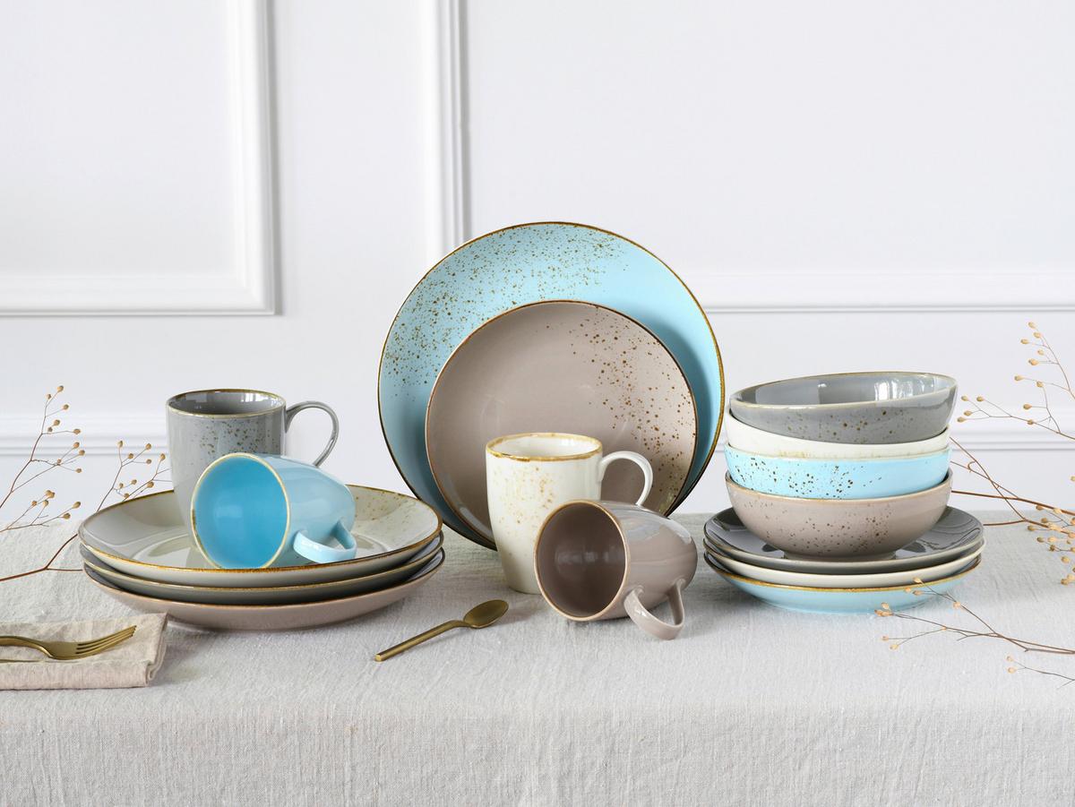 Kombinirani Servis Skandinavien, 16-Delni - večbarvno, Trend, keramika - Creatable