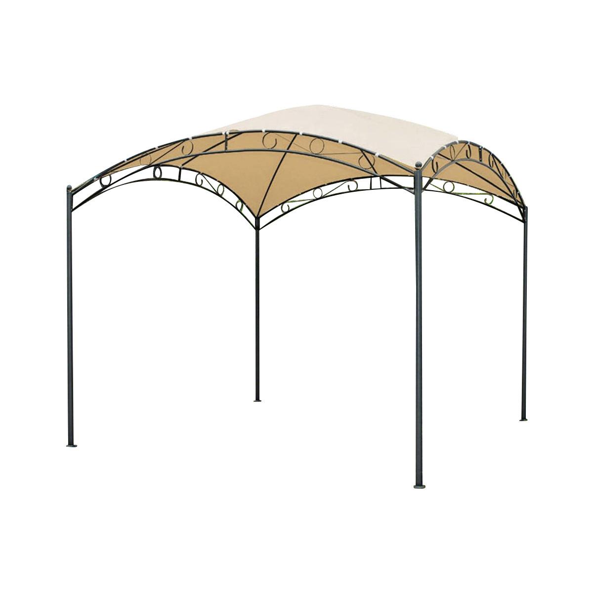 Pavillon Hudson Beige - Beige, MODERN, Kunststoff (295/279/295cm) - Gardenson