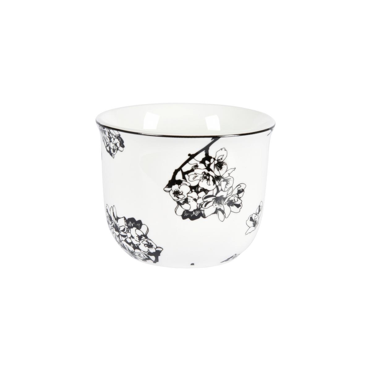 Ceașcă pentru ceai Shiva - alb/negru, Lifestyle, ceramică (8,3/6,5cm) - Premium Living