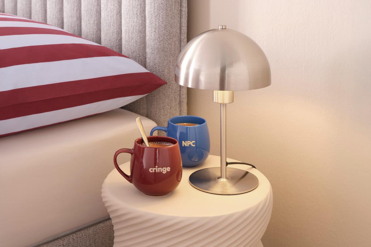 Stona Lampa Musch - boja nikla/crna, Moderno, metal/plastika (18/18/30cm) - Mömax