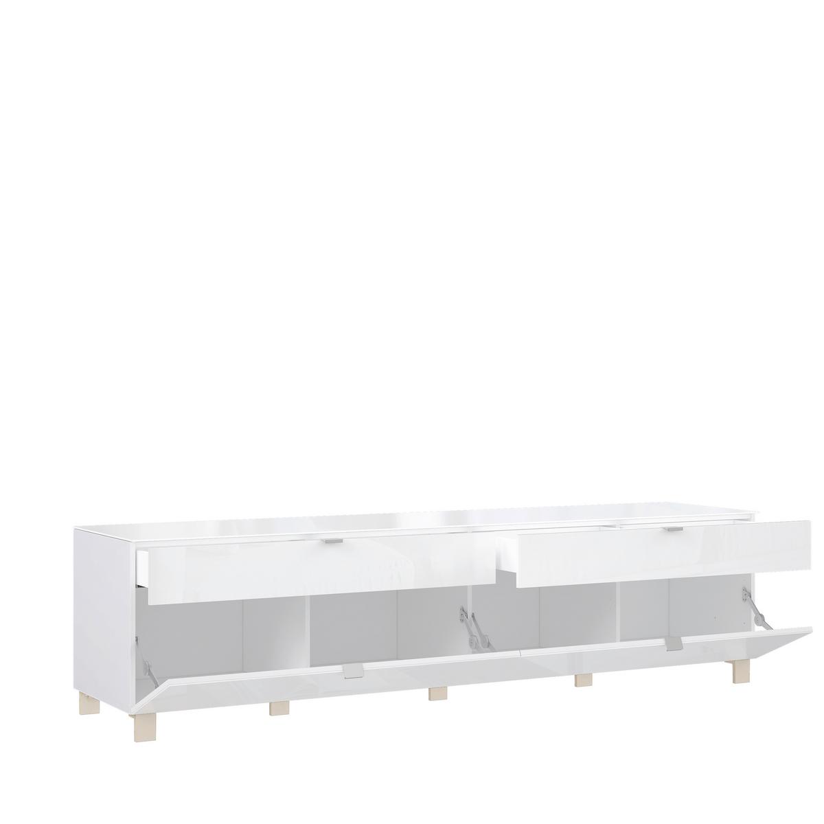 Tv-element Poole, Bela - barve nerjavečega jekla/barve šampanjca, Design, kovina/umetna masa (219,9/57/52,5cm) - Hom`in