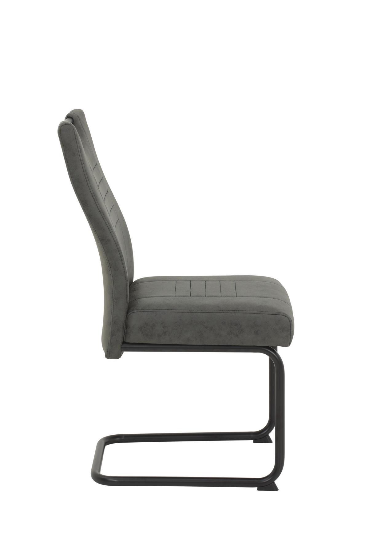 SCHWINGSTUHL-SET JUPITER S 2ER-SET - Anthrazit/Schwarz, MODERN, Textil/Metall (45/94/60cm) - MID.YOU
