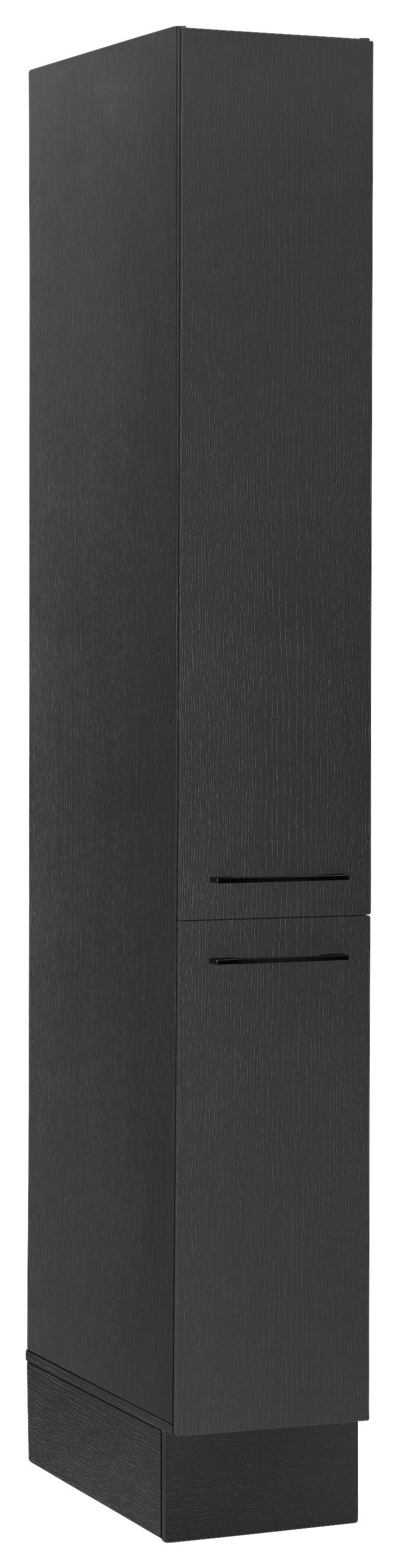 Apothekerschrank TURIN VS30 schwarz - Schwarz, MODERN, Holzwerkstoff/Metall (30/211/57cm)