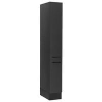Apothekerschrank TURIN VS30, schwarz - Schwarz, MODERN, Holzwerkstoff/Metall (30/211/57cm)