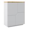 BYRÅ CARLOS - vit/ekfärgad, Modern, trä (100/122/42cm) - Bessagi Home