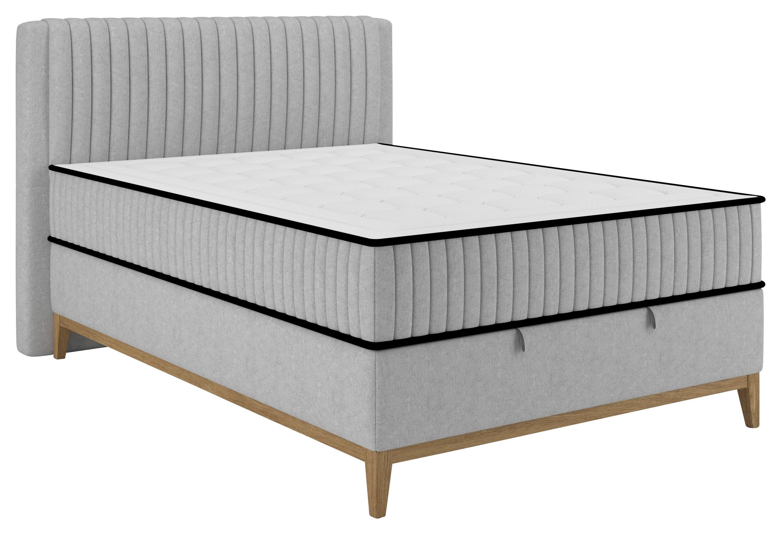 Bett Elena Silberfarben ca. 120x200cm - Silberfarben, KONVENTIONELL, Holz/Holzwerkstoff (120/200cm) - Sembella