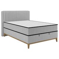 Bett Elena Silberfarben ca. 120x200cm - Silberfarben, KONVENTIONELL, Holz/Holzwerkstoff (120/200cm) - Sembella