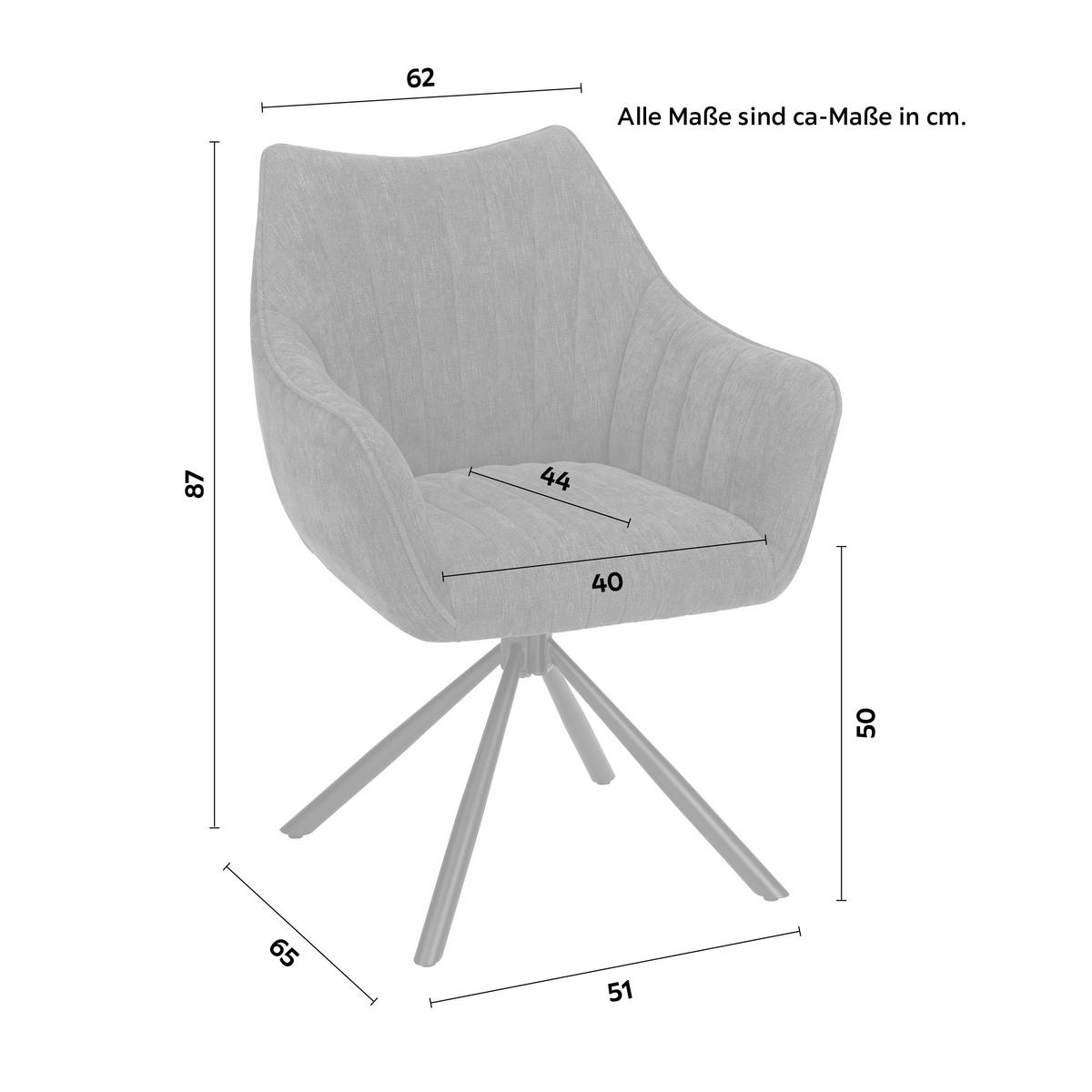 Karosszék Trient - olívazöld/fekete, Modern, textil/fém (62/87/65cm) - Premium Living