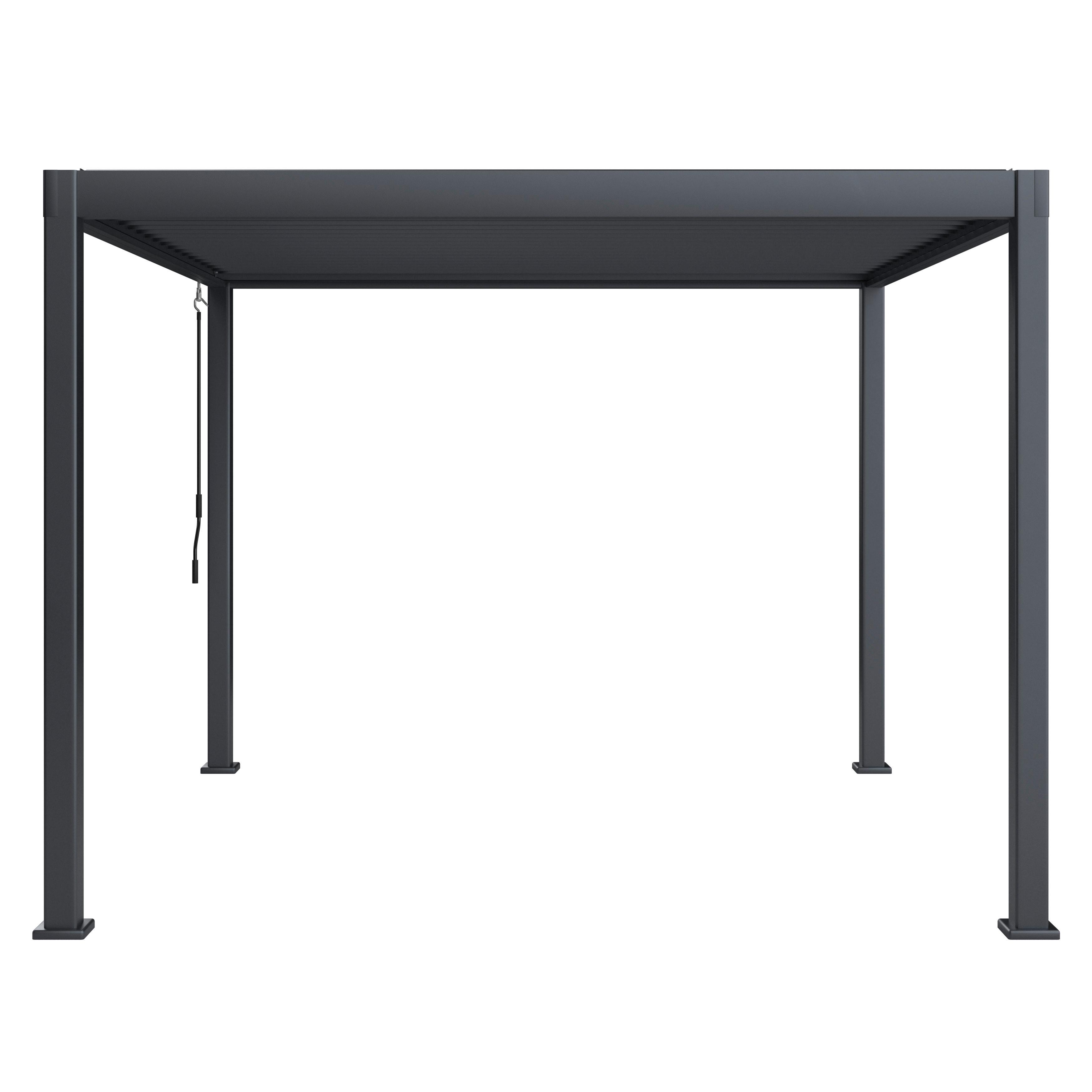 Pavilon Peri - fekete, Basics, fém (300/230/300cm) - Best Price