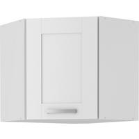 Ormar Kutni Gornji Luisa Hed60 - bijela/srebrne boje, Romantično / ladanjski, drvni materijal/metal (60/58/31cm) - Based