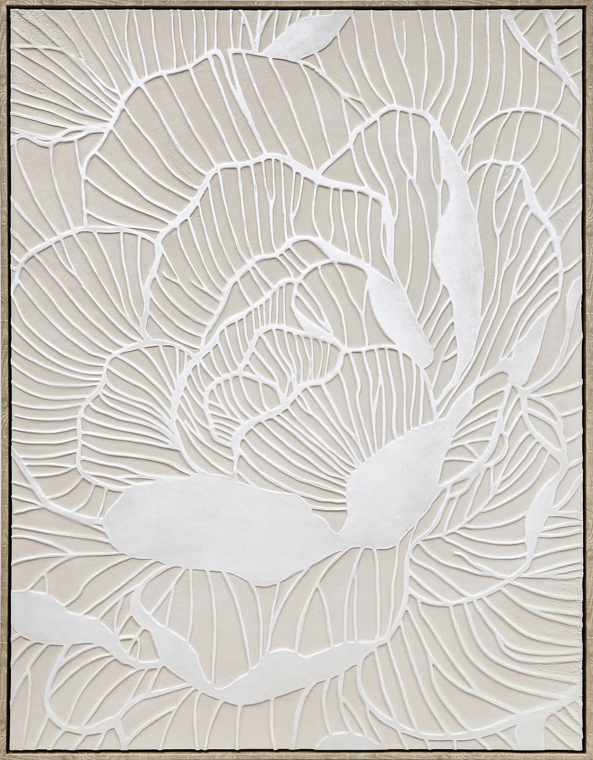 Leinwandbild Clear Petal Beige ca. 80x100cm - Beige/Naturfarben, Modern, Holz/Kunststoff (80/100cm) - Mömax