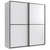 DULAP CU USI CULISANTE ULM - alb, material pe bază de lemn (180/198/65cm) - Modern Living