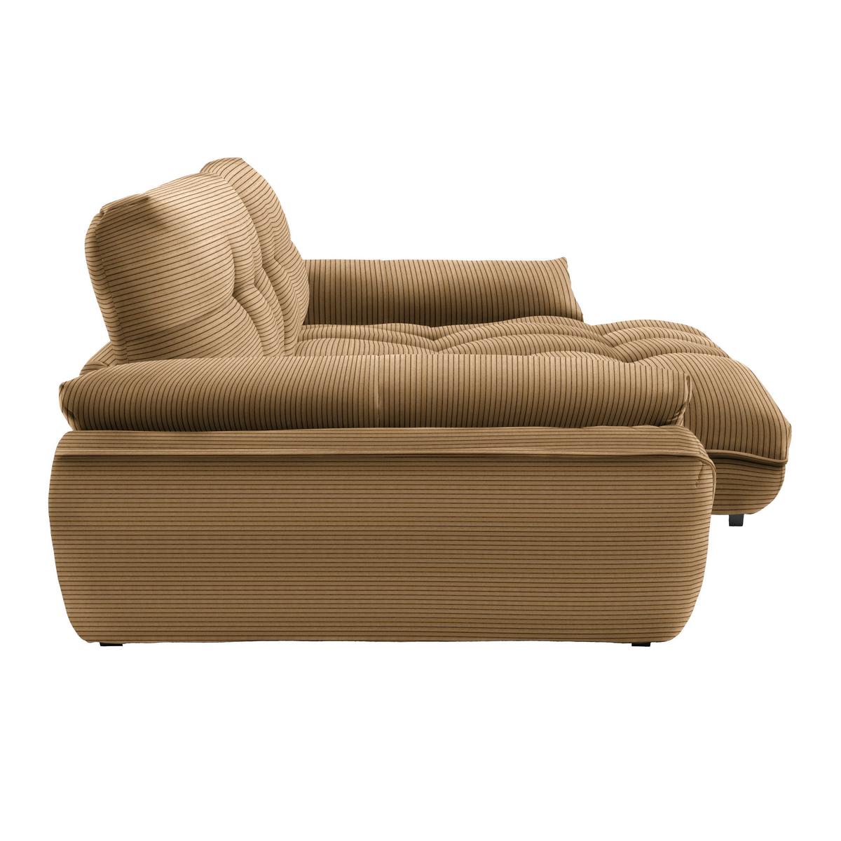 Wohnlandschaft Vivo Sandfarben - Sandfarben/Schwarz, Modern, Kunststoff/Textil (317/63/179cm) - Premium Living