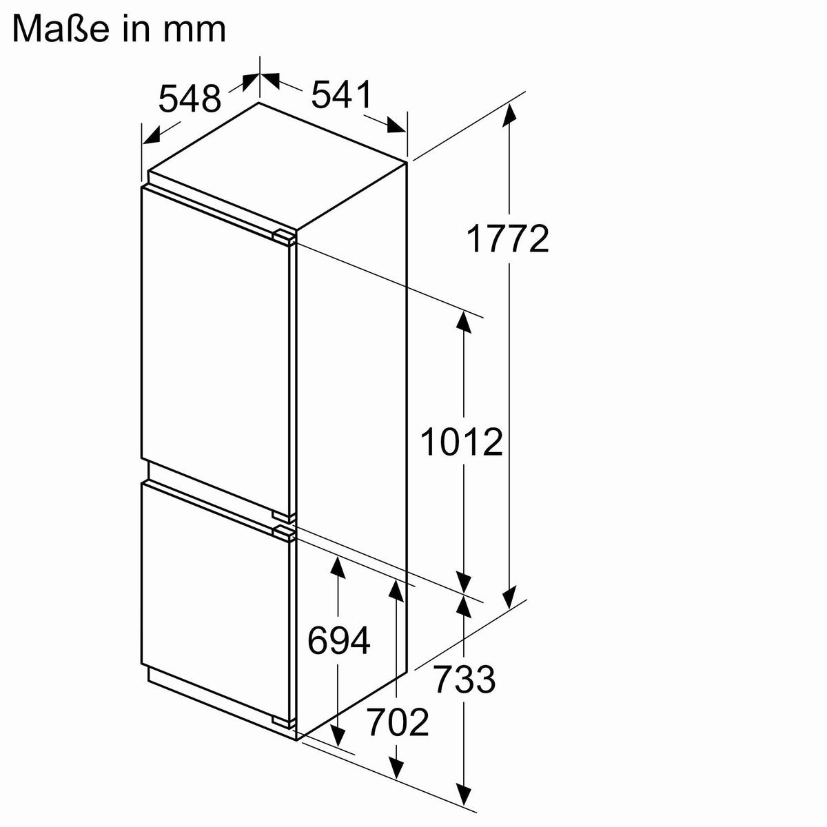 Kühl-Gefrier-Kombination KI86VVFE0 - Weiß, Basics (54,1/177,2/54,8cm) - Siemens