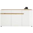 Sideboard in Weiß Hochglanz - Eichefarben/Weiß, MODERN (164/87/42cm) - Mömax modern living Sideboard in Weiß Hochglanz - Eichefarben/Weiß, MODERN (164/87/42cm) - Mömax modern living