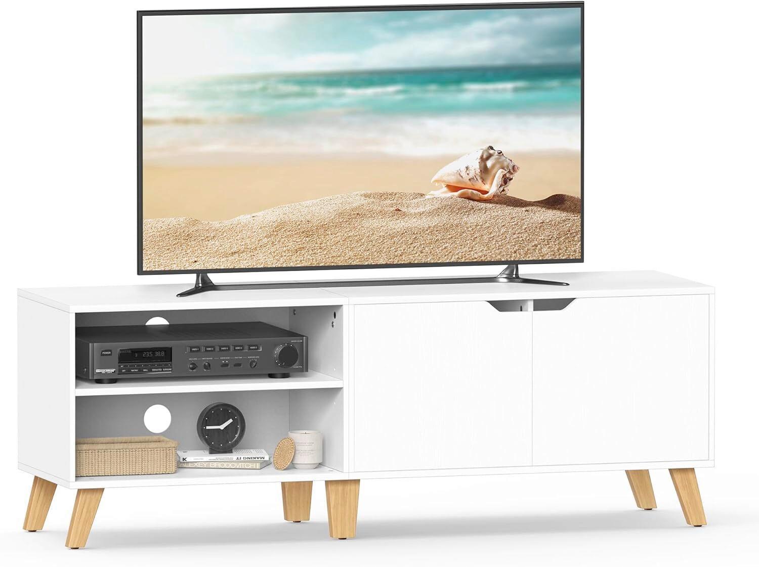 TV-Element in Weiß Hellbraun ca. 140x45x40 cm - Hellbraun/Weiß, Trend, Holzwerkstoff (140/45/40cm) - MID.YOU
