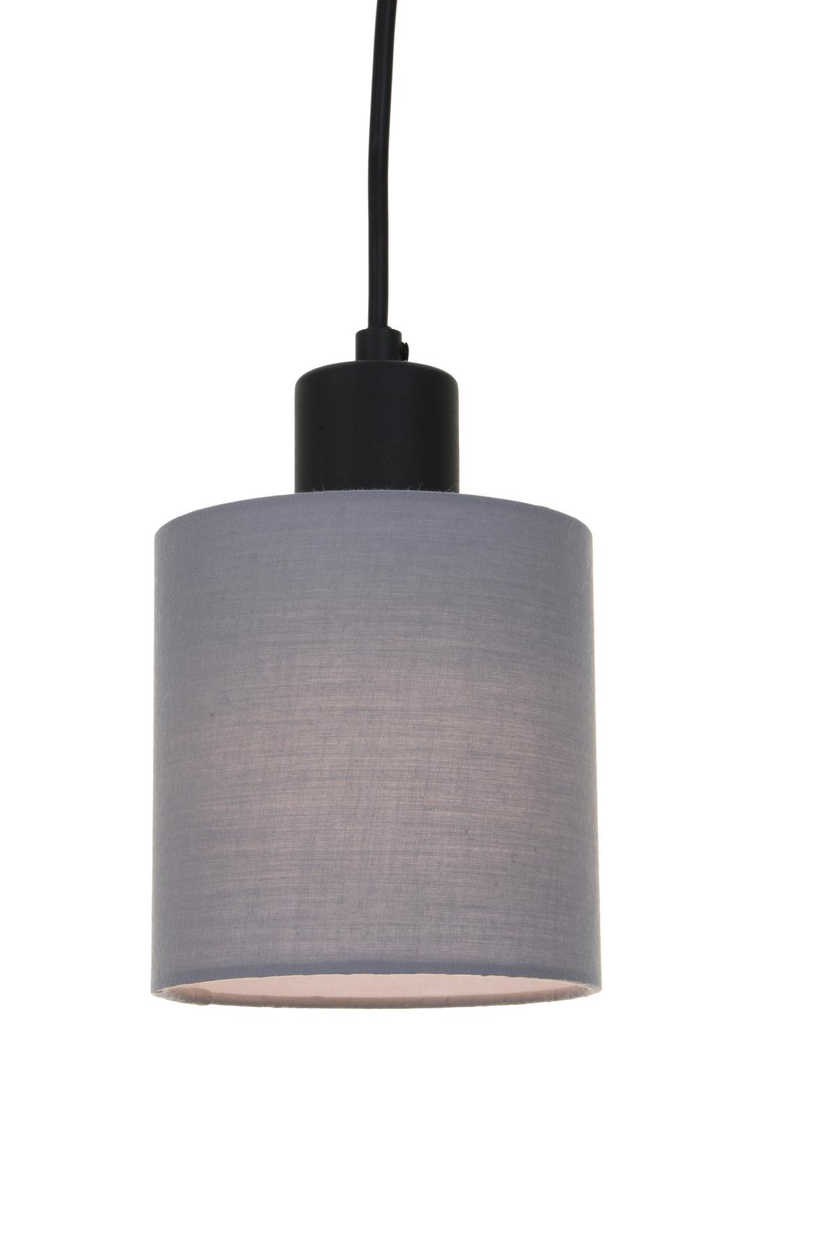 LAMPA WISZĄCA MIA - beżowy/czarny, Trend, metal/tkanina (25,5/120cm) - Novel