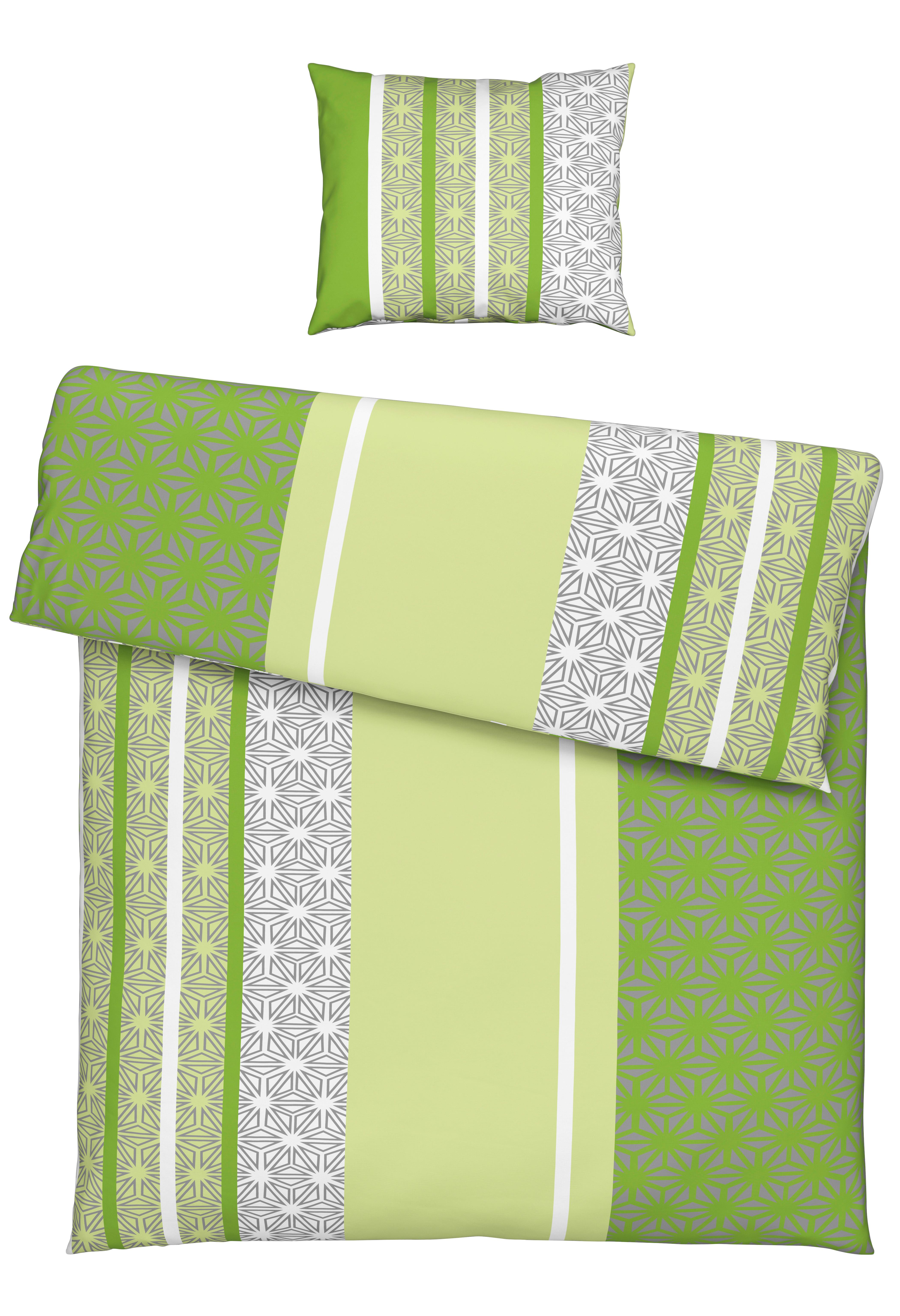 Bettwäscheset Sara - Grün, Textil (160/210cm) - Modern Living