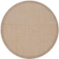 Outdoorteppich Giza Beige Ø ca. 120cm - Beige, Basics, Textil (120cm) - Novel