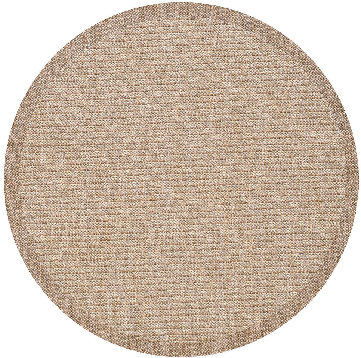 Outdoorteppich Giza Beige Ø ca. 120cm - Beige, Basics, Textil (120cm) - Novel
