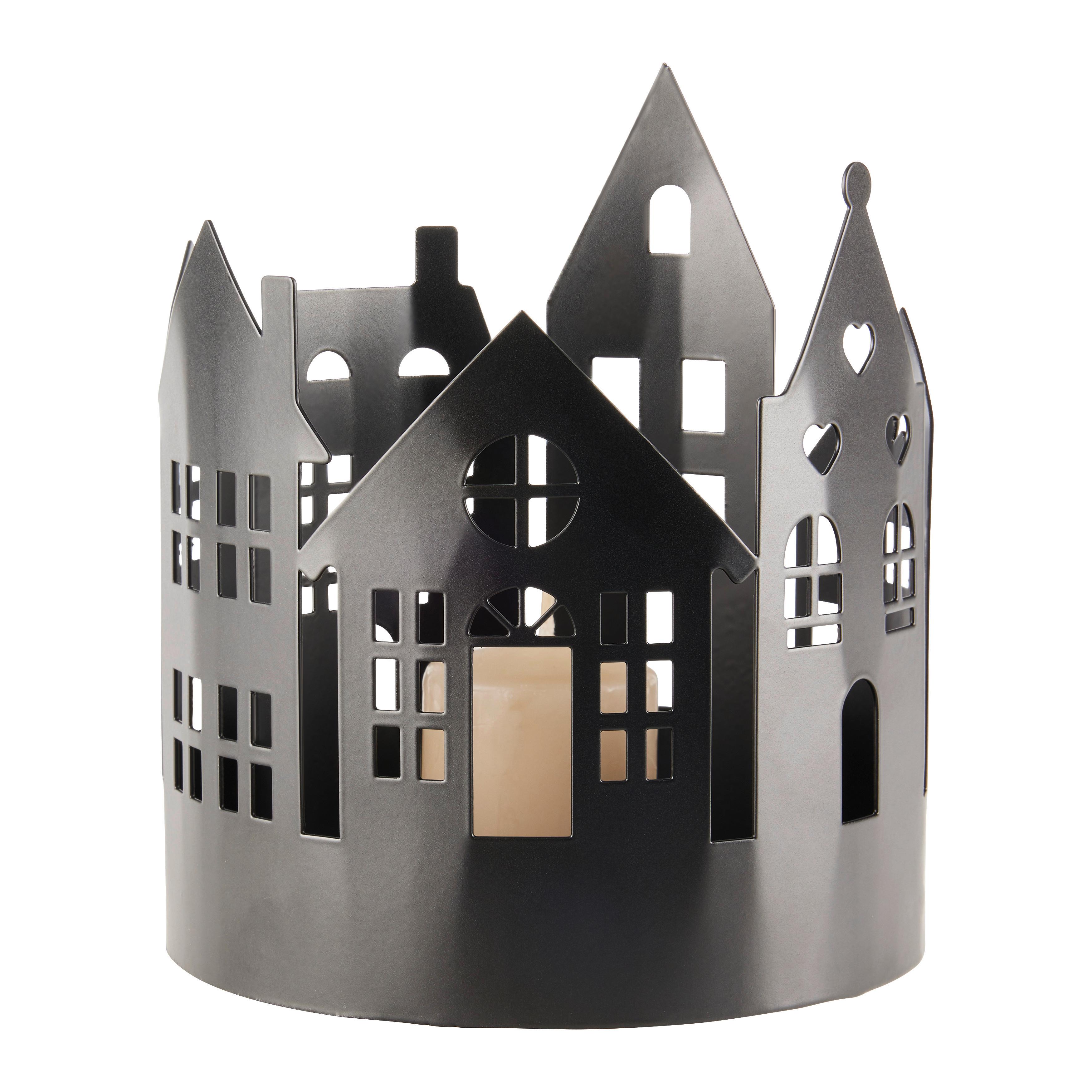 Kerzenhalter Trixi Schwarz - Schwarz, Konventionell, Metall (11,5/14,5cm) - Modern Living