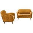 Sitzbank in Goldfarbe 'Milo' 2-Sitzer - Goldfarben/Kieferfarben, Trend, Holz/Holzwerkstoff (142/88/92cm) - Livetastic Sitzbank in Goldfarbe 'Milo' 2-Sitzer - Goldfarben/Kieferfarben, Trend, Holz/Holzwerkstoff (142/88/92cm) - Livetastic