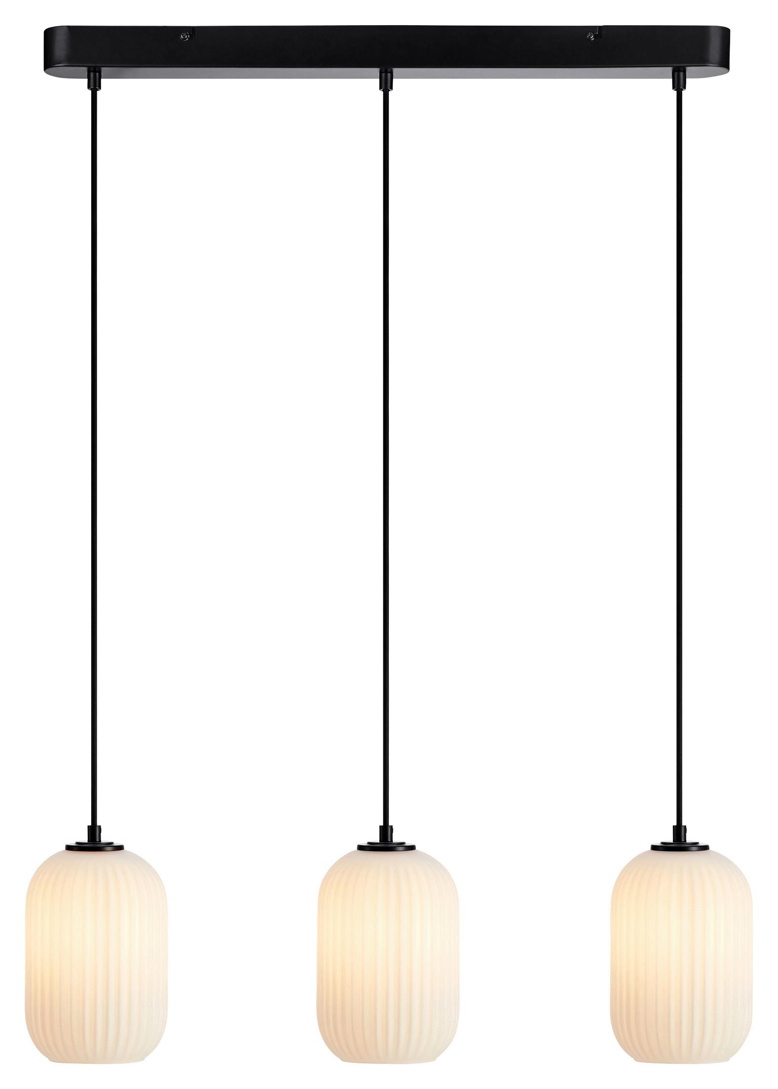 Hängeleuchte Cava Pendant max. 40 Watt - Schwarz/Weiß, Basics, Glas/Metall (14/72/172cm) - Markslöjd