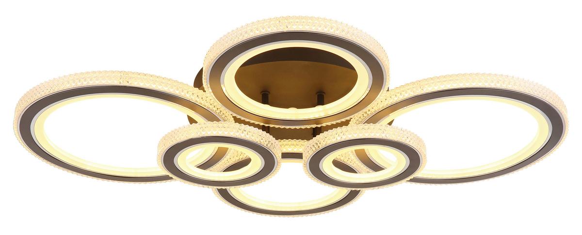 Led Stropna Svjetiljka Kora - bijela/prozirno, Design, metal/plastika (78/56/12cm) - Globo