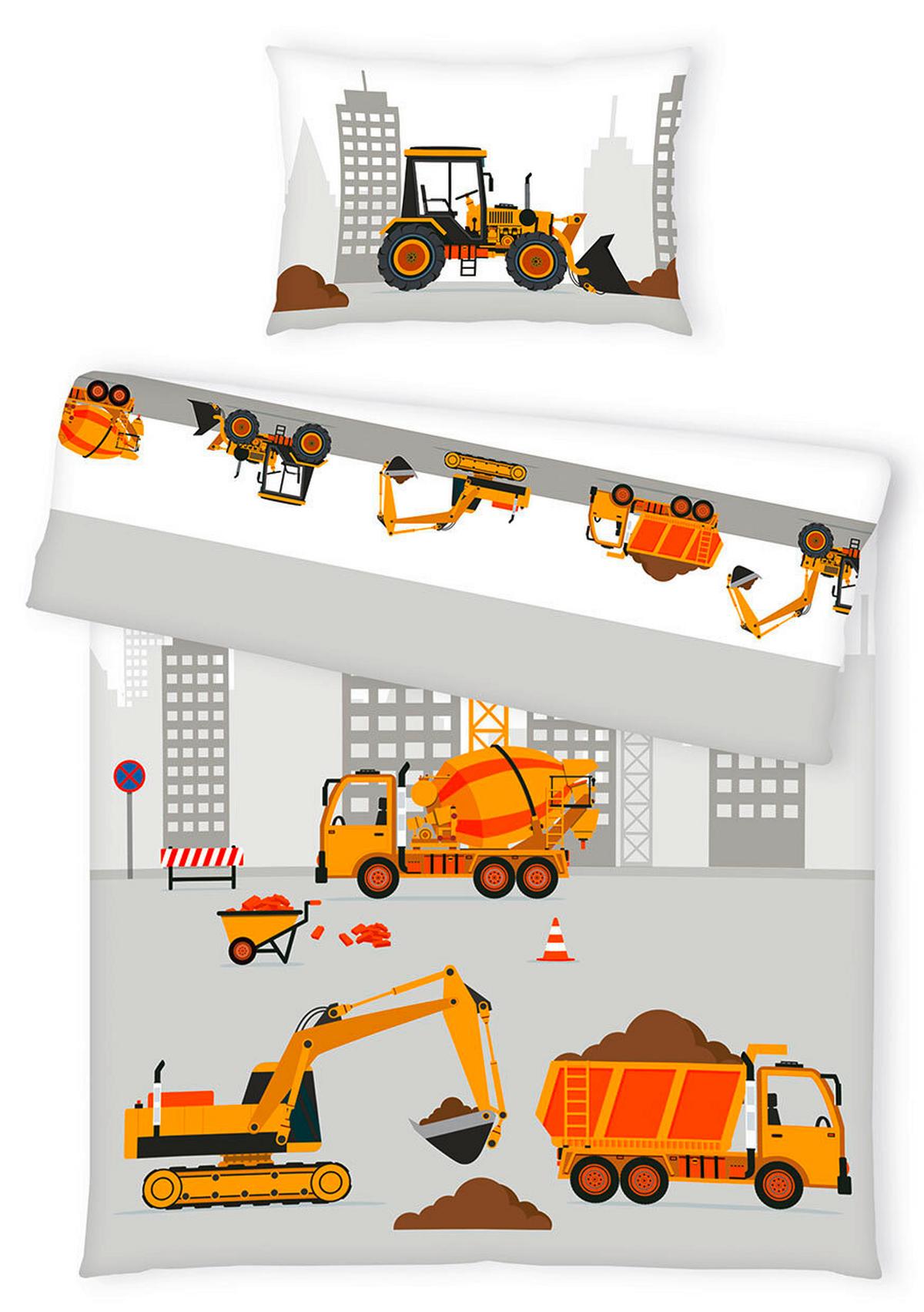 POŚCIEL NIEMOWLĘCA 2485207063 BAUSTELLE BETTW. - różnokolorowy, Basics, tkanina (100/135cm) - baby best