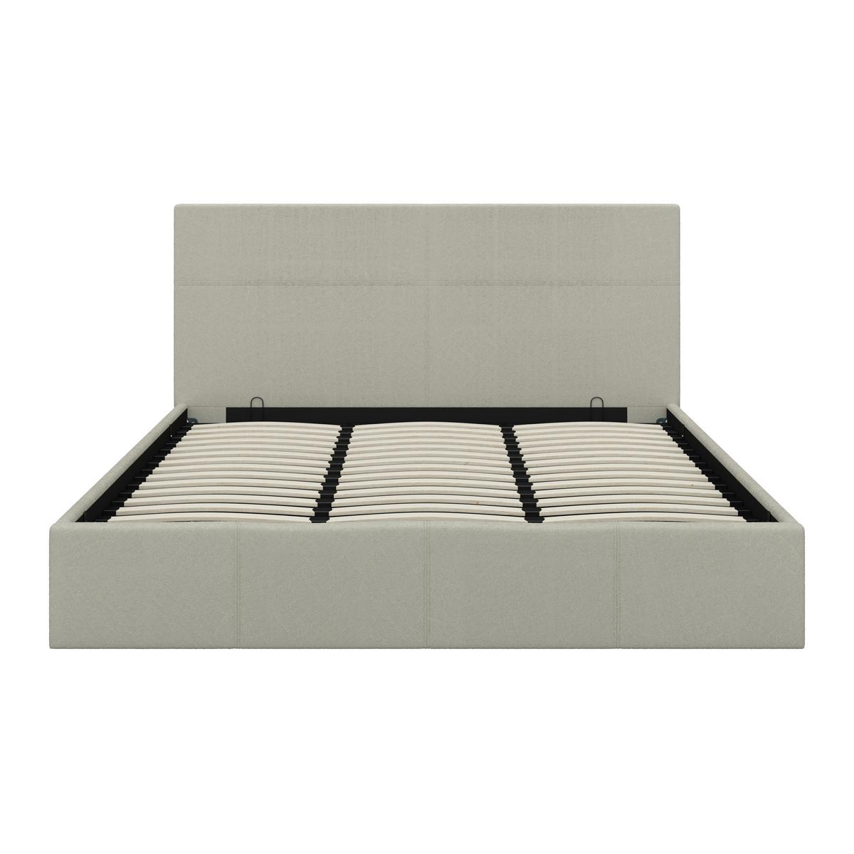 Kárpitozott Ágy Yara - világosszürke/fekete, Modern, faalapú anyag/textil (180/200cm) - Bessagi Home