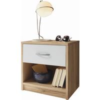 Noćni Ormarić Pepe - bijela/hrast Sonoma, drvni materijal/plastika (39/41/28cm) - Best Price