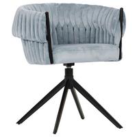 KRZESŁO Z PODŁOKIETNIKAMI TWISTY -BEACH CLUB- - czarny/miętowy, Design, metal/tkanina (65/76/60cm) - Landscape