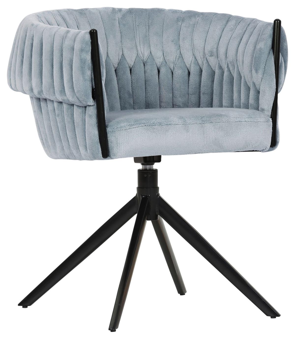 KRZESŁO Z PODŁOKIETNIKAMI TWISTY -BEACH CLUB- - czarny/miętowy, Design, metal/tkanina (65/76/60cm) - Landscape