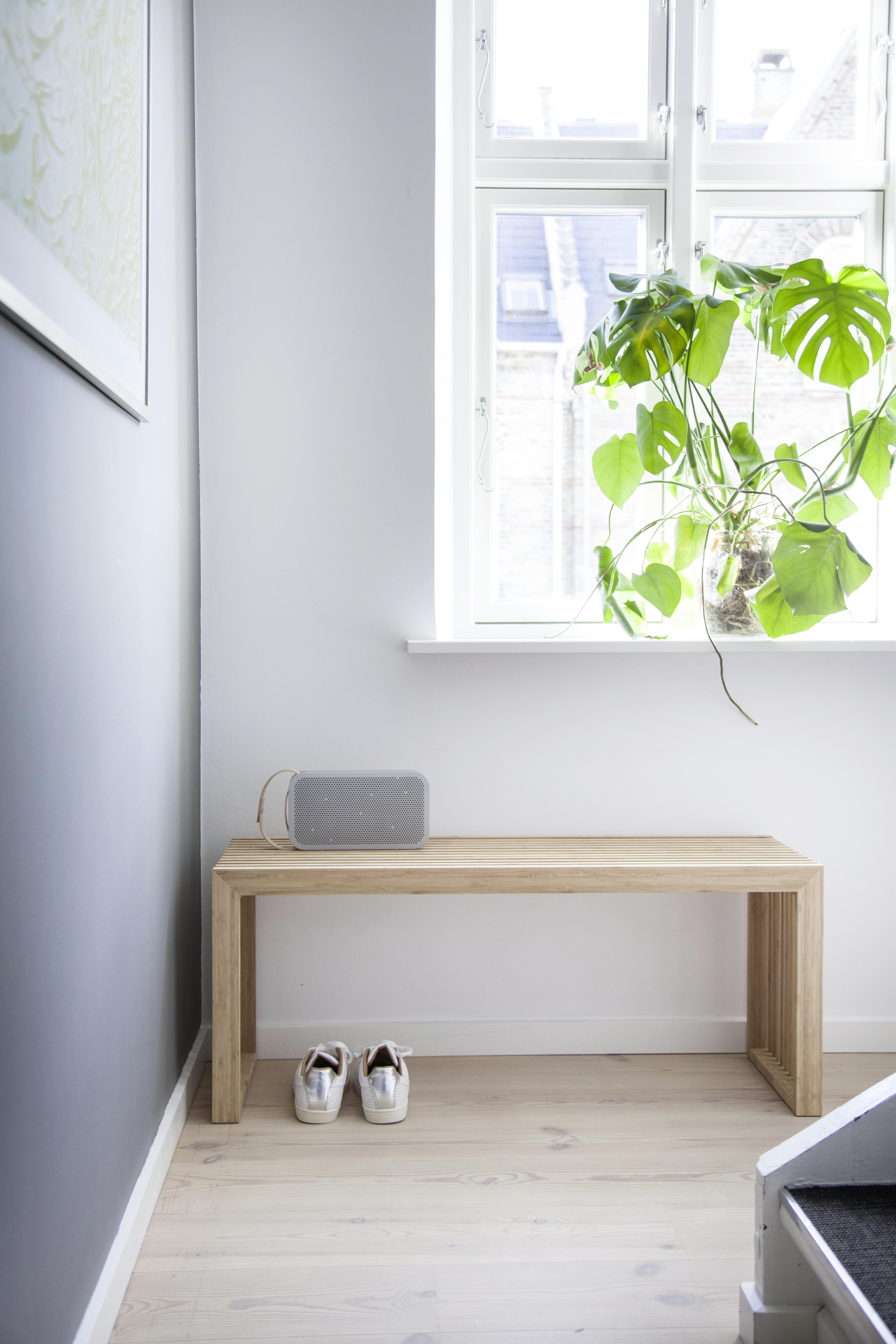 Sitzbank ''Rib'', aus Echtholz, Bambusfarben - Naturfarben, KONVENTIONELL, Holz (104/43/35cm) - MID.YOU