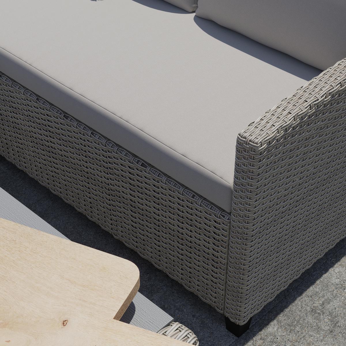 Garnitură grădină Dani montaj stânga - gri deschis/gri, Modern, plastic/metal - Mömax