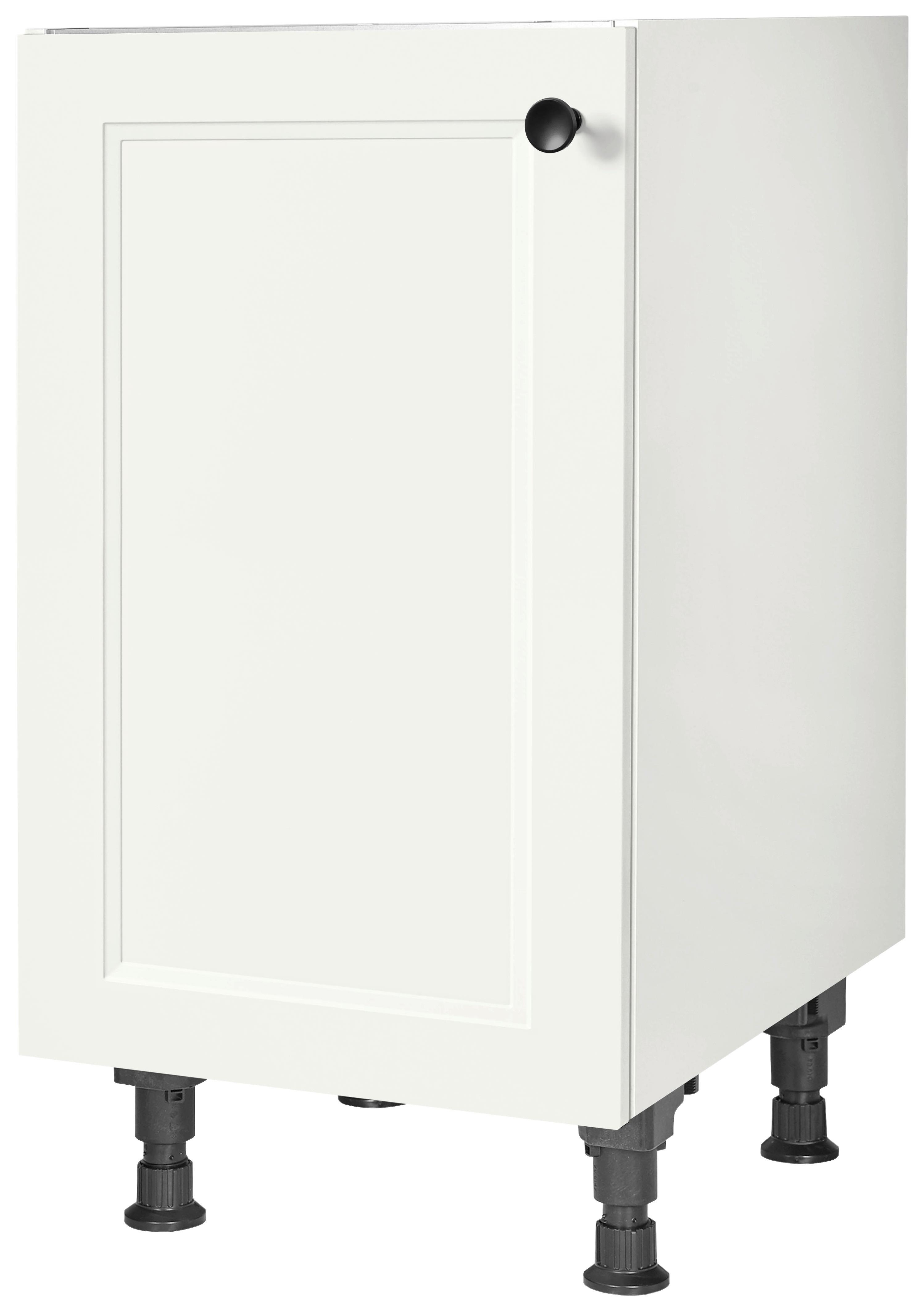 Spülenunterschrank Cascada Weiß - Schwarz/Weiß, MODERN, Holzwerkstoff/Metall (45/87/56cm) - Nobilia